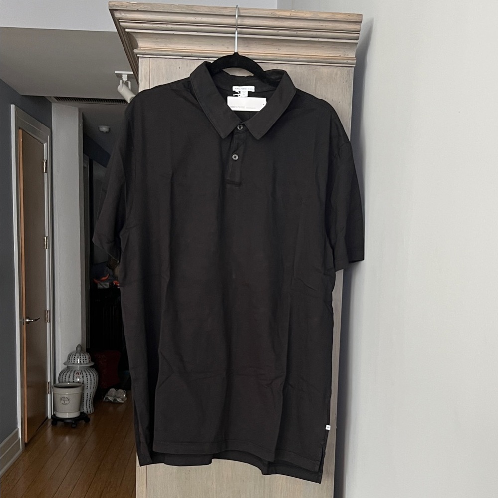 James Perse Charcoal Polo Shirt